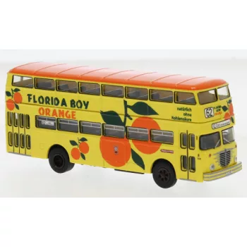   Brekina - Brekina, Büssing D2U Doppeldecker, 1960, BVG - Florida Boy Orange, 1:87