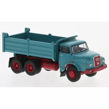 Brekina - Brekina, MAN 26.280 DHAK, türkis/rot, 1972, 1:87