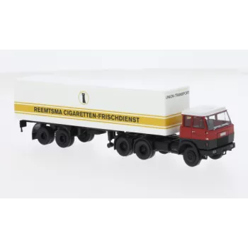   Brekina - Brekina, Hanomag Henschel F 221 S Koffer-SZ, 1969, Union Transport - Reemtsma, 1:87