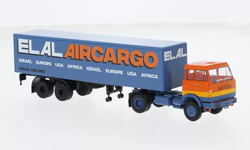 Brekina - Brekina, Hanomag Henschel F 161 S Koffer-SZ, 1969, van Swieten - ELAL Aircargo, 1:87