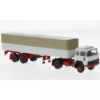   Brekina - Brekina, Magirus 310 D 16 PP-Sattelzug, hellgrau/dunkelrot, 1974, 1:87