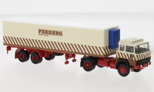 Brekina - Brekina, Magirus 310 D 16 Kühlkoffer-SZ, 1974, Ferrero, 1:87