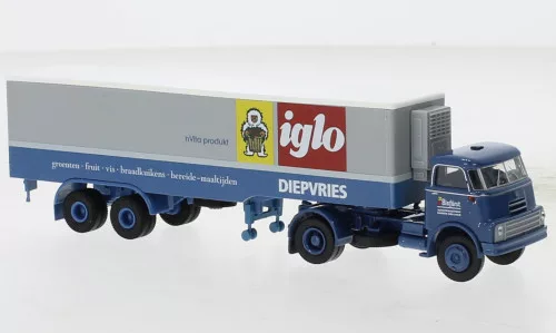 Brekina - Brekina, DAF DO 2000 Kühlkoffer-SZ, 1957, Binfürst - Iglo, 1:87