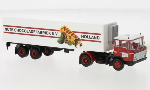 Brekina - Brekina, DAF FT 2600 Kühlkoffer-SZ, 1962, RSK - Nuts, 1:87