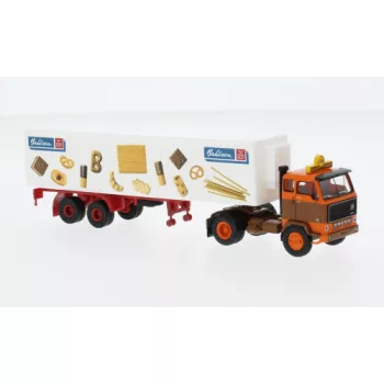   Brekina - Brekina, Volvo F 89 Koffer-SZ, 1972, Datra - Bahlsen, 1:87
