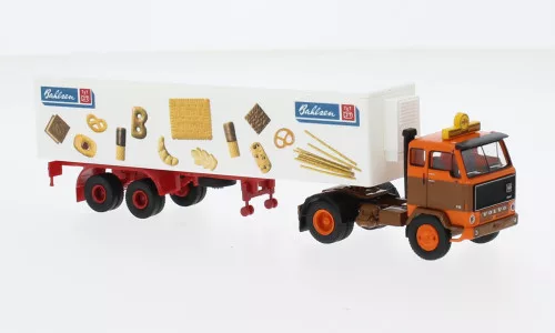Brekina - Brekina, Volvo F 89 Koffer-SZ, 1972, Datra - Bahlsen, 1:87