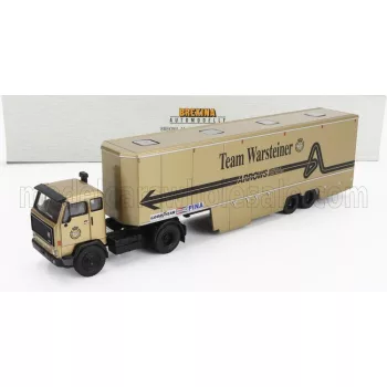  Brekina - VOLVO F89 TRUCK CAR TRANSPORTER TEAM F1 WARSTEINER ARROWS 1977 GOLD