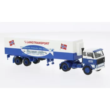   Brekina - Brekina, Volvo F 89 Koffer-SZ, 1972, Langtransport - Hallvard Leröy, 1:87