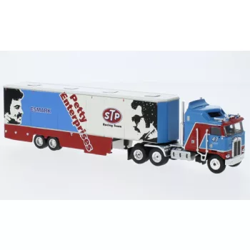   Brekina - Brekina, Kenworth K 100 Aerodyne Renntransport-SZ, 1980, STP, 1:87