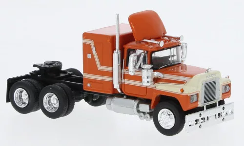 Brekina - Mack RS 700, dunkelorange/hellbeige, 1966, 1:87