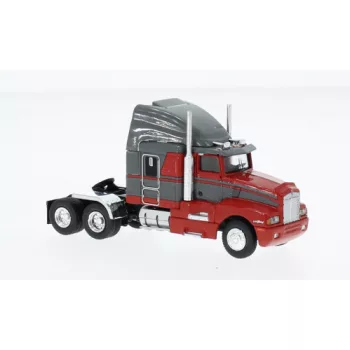 Brekina - Kenworth T 600, grau/rot, 1984, 1:87