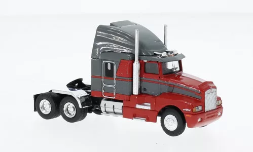 Brekina - Kenworth T 600, grau/rot, 1984, 1:87