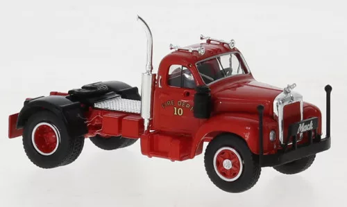 Brekina - Mack B 61, rot, 1953, Fire Dept., 1:87
