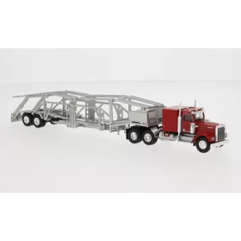   Brekina - Kenworth W 900 Autotransport-SZ rot/silber 1977 1:87