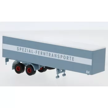   Brekina - Brekina, Auflieger 2achs Koffer, 1960, blaugraue Spedition, 1:87