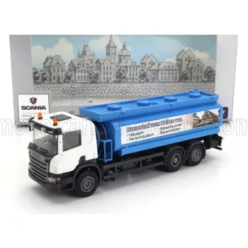   Brekina - SCANIA P124.860 TANKER TRUCK BRENNSTOFF HEIZEN VON 3-ASSI 1988 BLUE WHITE