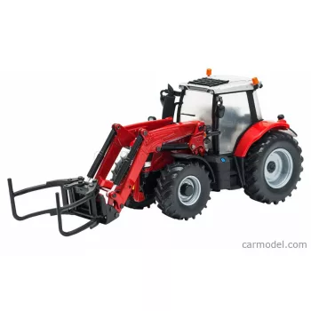  Britains - Massey Ferguson 6616 Tractor With Front Loader - Scraper 2016 Red Silver