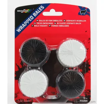   Britains - Accessories Wrapped Bales - Balla Di Fieno White Black