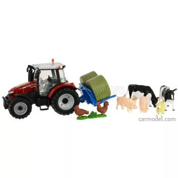   Britains - Massey Ferguson 5612 Tractor With Animals 2016 Red Silver