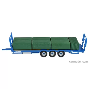   Britains - Accessories Trailer - Bale Throw Wagon - Carrello Trasporto Fieno Blue Wood