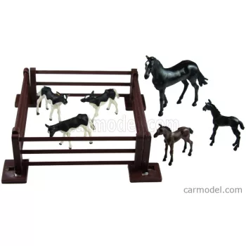   Britains - Accessories Set Baby Animal With Horse And Hurdle Various