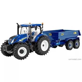   Britains - New Holland T6.175 Closed Tractor With Nc Trailer 2020 Blue