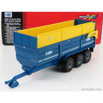   Britains - Kane Trailer Carrello Cassone Ribaltabile 3-Assi Blue Yellow