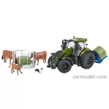   Britains - Valtra T254 Tractor With Playset Fleming Bale Lifter 2019 Green