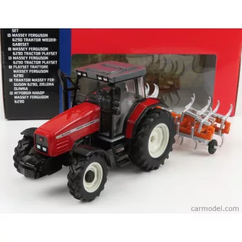   Britains - Massey Ferguson 6290 Tractor With Trailer 2012 Red Orange