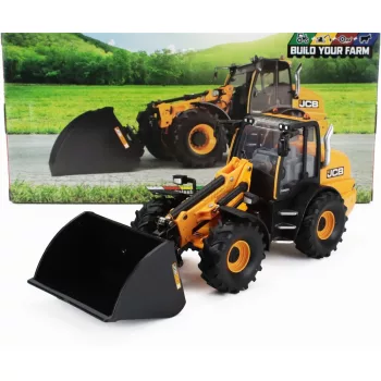   Britains - JCB TM4205 RUSPA GOMMATA - TRACTOR SCRAPER YELLOW BLACK