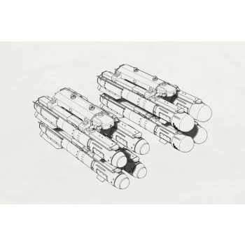   Brengun - 1/32 AGM-114 Hellfire resin kit of U.S. air-to-ground rockets (8pcs)