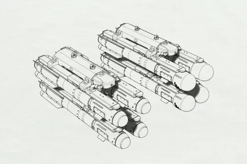 Brengun - 1/32 AGM-114 Hellfire resin kit of U.S. air-to-ground rockets (8pcs)