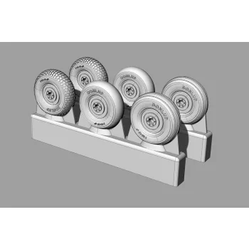 Brengun - Spitfire 3 spoke wheels set (3 types of tires)