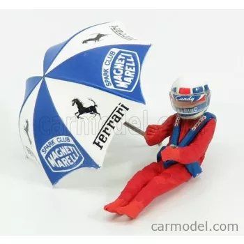   Brumm - Figures Didier Pironi For Ferrari 126C2 F1 With Umbrella Red