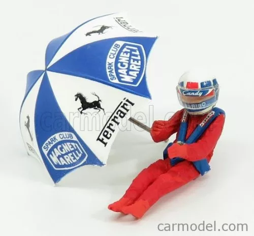 Brumm - Figures Didier Pironi For Ferrari 126C2 F1 With Umbrella Red