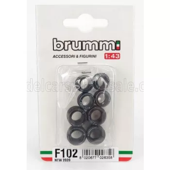   Brumm - ACCESSORIES F1 SET PNEUMATICI GOOD YEAR E CERCHI - TYRES AND WHEELS BLACK SILVER