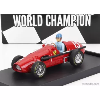   Brumm - Ferrari F1 500 F2 N 15 World Champion Winner English Gp Alberto Ascari 1952 - With Driver Figure Red
