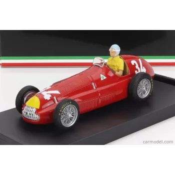   Brumm - Alfa Romeo F1 158 N 34 World Champion Winner Monaco Gp Nino Farina 1950 - With Driver Figure Red