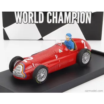   Brumm - Alfa Romeo F1 159 N 2 World Champion Belgium Gp Juan Manuel Fangio 1951 - With Driver Figure Red