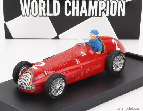 Brumm - Alfa Romeo F1 159 N 2 World Champion Belgium Gp Juan Manuel Fangio 1951 - With Driver Figure Red