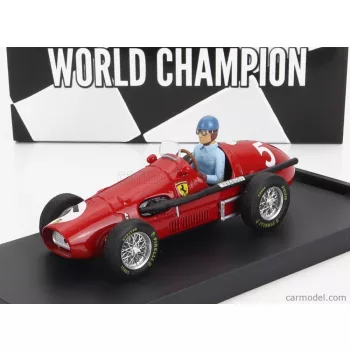   Brumm - Ferrari F1 500 F2 N 5 World Champion Winner English Gp Alberto Ascari 1953 - With Driver Figure Red