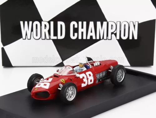 Brumm - FERRARI F1  156 N 38 WORLD CHAMPION 3rd MONACO GP 1961 PHIL HILL - WITH DRIVER FIGURE RED