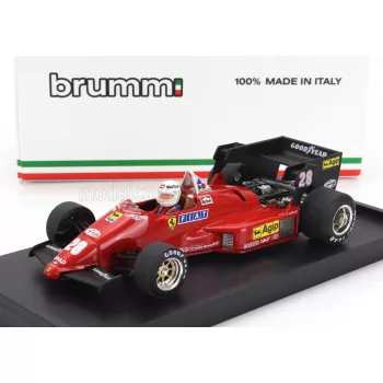   Brumm - FERRARI F1  126C4 N 28 BELGIUM GP 1984 RENE ARNOUX - WITH DRIVER FIGURE RED BLACK
