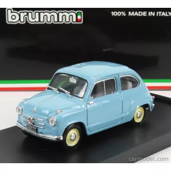   Brumm - Fiat 600 Berlina I Series 1955 Azzurro Cenere - Light Blue