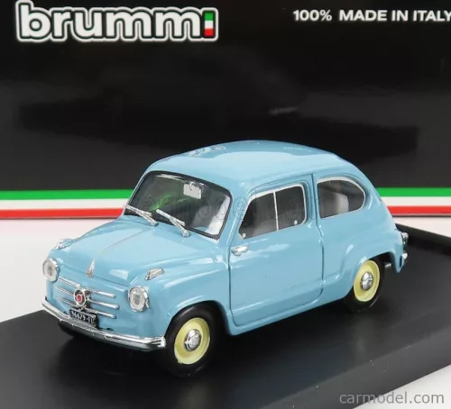 Brumm - Fiat 600 Berlina I Series 1955 Azzurro Cenere - Light Blue