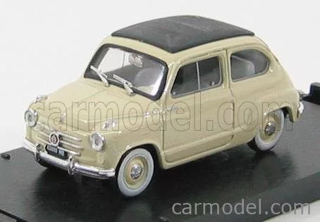 Brumm - Fiat 600 1956 Tetto Chiuso - Closed Roof Beige Chiaro
