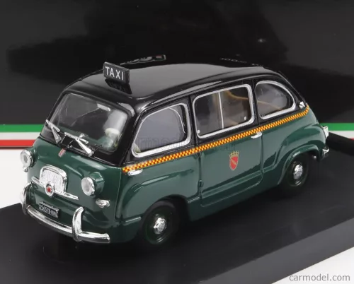 Brumm - Fiat 600 Multipla I Series Taxi Roma 1956 Green Black