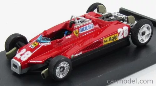 Brumm - Ferrari F1 126C2 N 28 San Marino Imola Gp 1982 Didier Pironi T-Car - Versione Da Trasporto - Transport Version Red