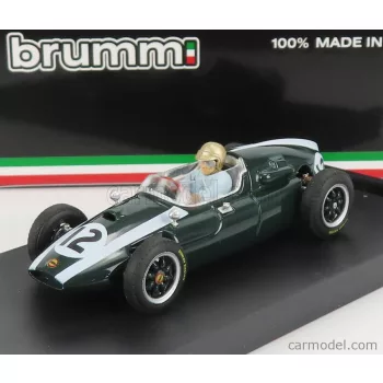   Brumm - Cooper F1 T51 Climax N 12 Winner British Gp Jack Brabham 1959 World Champion - With Driver Figure Green White