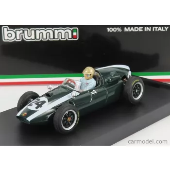   Brumm - Cooper F1 T51 Climax N 24 Winner Monaco Gp Jack Brabham 1959 World Champion - With Driver Figure Green White